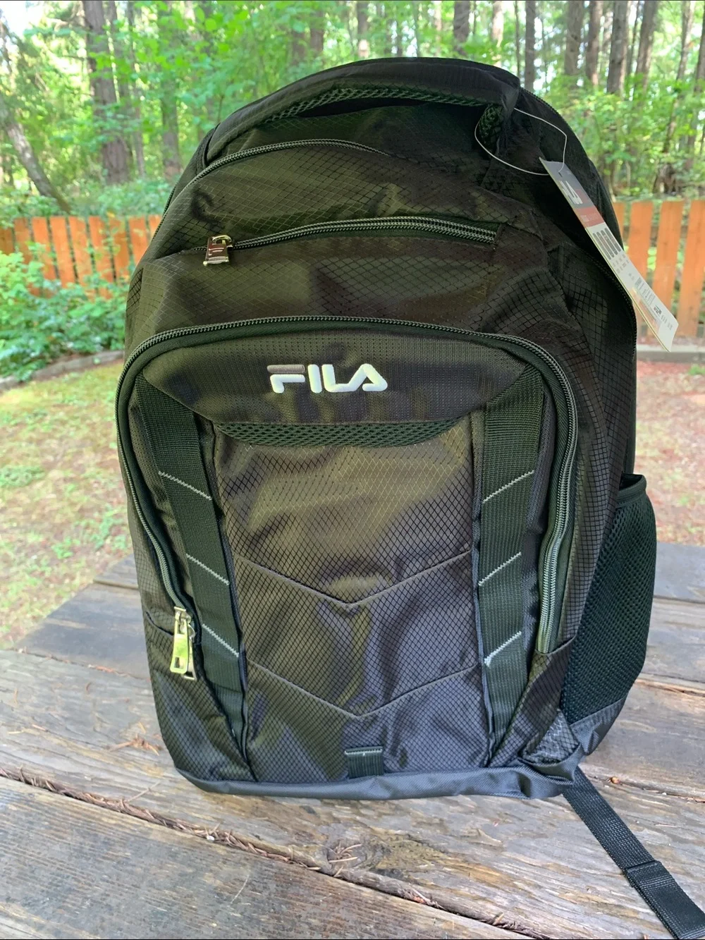 Fila Black Men's Backpack with Padded Straps